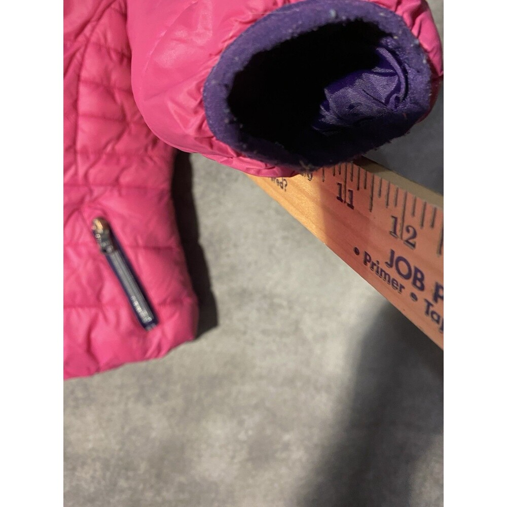 Michael Kors Toddler Girls Pink Puffer Jacket 3T Fleece Lined Winter Coat - Picture 6 of 9